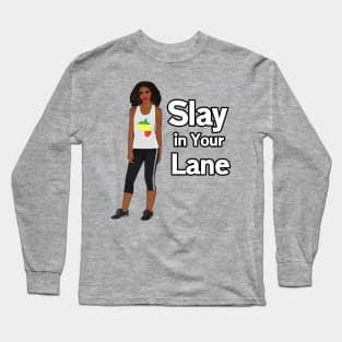 Slay in Your Lane Black Girl Magic T shirt Long Sleeve T-Shirt